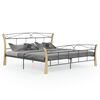 vidaXL Cadre de lit sans matelas noir métal 200x200 cm