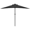 vidaXL Parasol de jardin Noir 294 x 150 x 224 cm Polyester et Acier