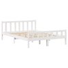 vidaXL Cadre de lit sans matelas blanc 150x200 cm bois de pin massif
