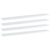 vidaXL Panneaux biblioth&egrave;que 4pcs Blanc brillant 80x10x1,5cm Agglom&eacute;r&eacute;