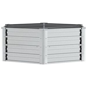 vidaXL Lit sur&eacute;lev&eacute; de jardin 129x45 cm Acier galvanis&eacute; Argent&eacute;