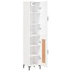 vidaXL Buffet haut Blanc 34,5x34x180 cm Bois d'ing&eacute;nierie