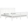 vidaXL Cadre de lit sans matelas blanc 180x200 cm bois massif