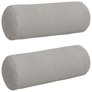 vidaXL Coussins d'accent 2 pcs Gris clair &Oslash; 25 x 70 cm