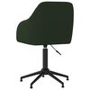 vidaXL Chaise pivotante de salle &agrave; manger Vert fonc&eacute; Velours