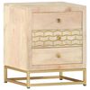 vidaXL Table de chevet dor&eacute; 40 x 30 x 50 cm bois de manguier massif