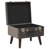 vidaXL Tabouret de rangement Gris 40 cm Velours
