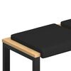 vidaXL Coussin de banc 4 pc Simili cuir Noir Profondeur 35 cm