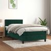 vidaXL Sommier &agrave; lattes de lit avec matelas Vert fonc&eacute; 90x190 cm