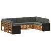 vidaXL Ensemble de canap&eacute; d'angle 9 pcs Naturel et Anthracite