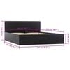 vidaXL Cadre de lit avec rangement hydraulique 140x200 cm similicuir