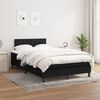 vidaXL Sommier &agrave; lattes de lit avec matelas Noir 120x200 cm Tissu