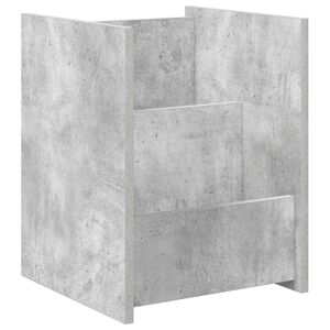 vidaXL &Eacute;tag&egrave;re &agrave; magazines avec &eacute;tag&egrave;re Gris B&eacute;ton 35 x 35 x 45 cm