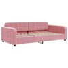 vidaXL Lit de jour avec matelas rose 100x200 cm velours