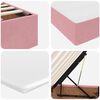 vidaXL Lit avec rangement et matelas Rose 120 x 200 cm Velours