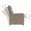vidaXL Chaise de massage avec coussin Taupe 70.5 x 96.5 x 95 cm tissu