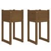 vidaXL Jardini&egrave;res 2 pcs Marron miel 40x40x81 cm Bois massif de pin