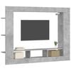 vidaXL Meuble TV gris b&eacute;ton 152x22x113 cm bois d'ing&eacute;nierie