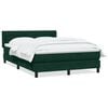 vidaXL Sommier &agrave; lattes de lit et matelas vert fonc&eacute; 160x210cm velours