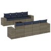 vidaXL Ensemble de canap&eacute; de jardin 9 pcs avec coussins gris r&eacute;sine tress&eacute;e