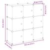 vidaXL Organiseur de rangement en cube avec 9 cubes et portes en PP transparent