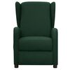vidaXL Fauteuil de massage Vert foncé Tissu