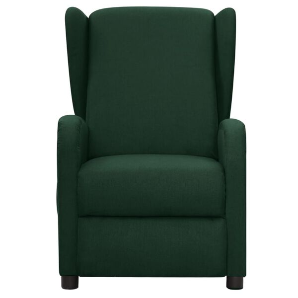 vidaXL Fauteuil de massage Vert foncé Tissu