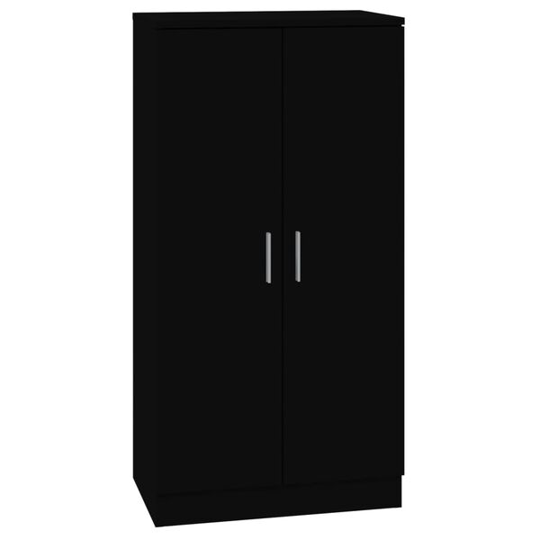 vidaXL Armoire &agrave; chaussures Noir 55x35x108 cm Bois d'ing&eacute;nierie