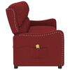 vidaXL Fauteuil de massage inclinable &agrave; 3 places rouge bordeaux tissu