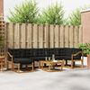 vidaXL Ensemble de canap&eacute;s d'ext&eacute;rieur 8 pcs Naturel et Noir