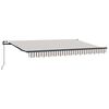 vidaXL Auvent R&eacute;tractable Gris clair et blanc 2,5 x 2 m tissu