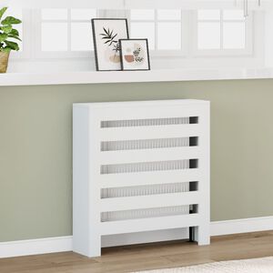 vidaXL Cache-radiateur blanc 78x20x82 cm bois d'ing&eacute;nierie
