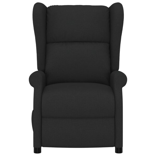 vidaXL Fauteuil inclinable &eacute;lectrique &agrave; oreilles noir tissu