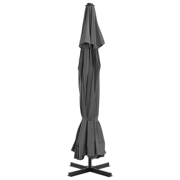 vidaXL Parasol d'extérieur avec mât en aluminium 500 cm anthracite