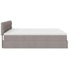 VidaXL Cadre de lit ottoman avec matelas taupe 200x200 cm tissu