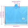 vidaXL Poncho de pluie avec capuche design 2 en 1 bleu 223x145 cm
