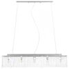 vidaXL Plafonnier avec perles de cristal Argenté 104 cm E14