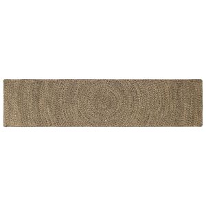 vidaXL Tapis de surface Naturel et noir 60 x 300 cm Jute