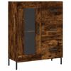 vidaXL Buffet haut Ch&ecirc;ne fum&eacute; 69,5x34x180 cm Bois d'ing&eacute;nierie