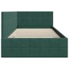 vidaXL Cadre de lit d'angle Vert foncé 90 x 190 cm Velours
