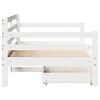 vidaXL Lit de jour et tiroirs sans matelas blanc 90x190 cm bois massif