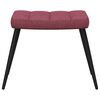 vidaXL Chaise de relaxation avec tabouret Rouge bordeaux Tissu