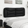 vidaXL Coussin de t&ecirc;te de lit Hvar noir 120 cm similicuir