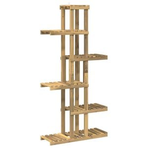 vidaXL Support de Plante Blanc 68 x 23,5 x 140 cm Bois d'Acacia Massif