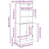 vidaXL Haut Armoire Bois Ancien 69,5 x 32,5 x 180 cm Bois d'ing&eacute;nierie