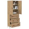 vidaXL Haut Armoire Montage mural Ch&ecirc;ne artisanal 69,5 x 34 x 180 cm