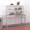 vidaXL Table de travail de cuisine avec étagère 120x60x145 cm Inox