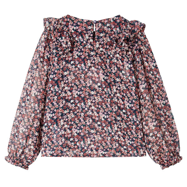 Chemise pour enfants &agrave; manches longues rose fonc&eacute; 92