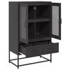 vidaXL Buffet haut noir 68x39x111,5 cm acier