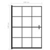 vidaXL Cabine de douche ESG 100x140 cm Noir
